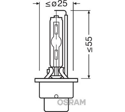 Lampadina Osram 66240Clc 13.5V 35W D2S Per Auto