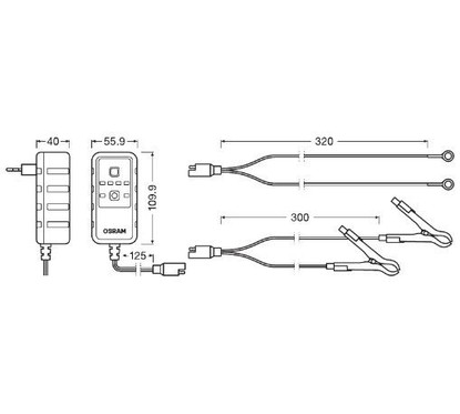 BATTERYcharge 901 OEBCS901 Caricabatterie Intelligente e Mantenitore OSRAM