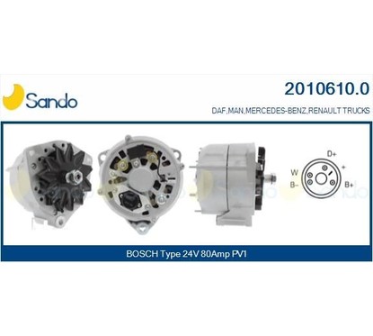 Sando Mercedes Truks 2010610.0 per ripristinare il corretto funzionamento del componente