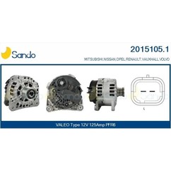 Sando Alternatore 12V 125A Renault Master/Nissan 2015105.1 per ripristinare il corretto funzionamento del componente