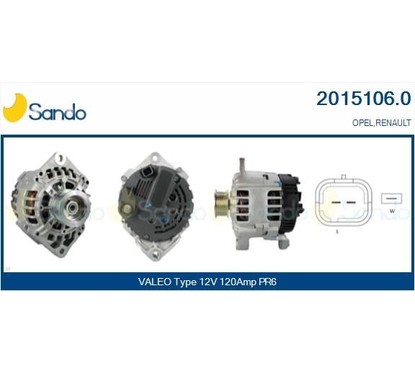 Sando Opel,Renault 2015106.0 per ripristinare il corretto funzionamento del componente