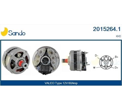 Sando Alternatore 12V 60A Deutz/Khd 2015264.1 per ripristinare il corretto funzionamento del componente