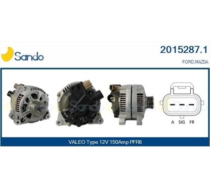 Sando Alternatore 12V 150A Ford Fiesta 1.4Tdci/Focus Ii 2015287.1