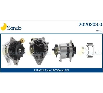 Sando Alternatore 12V 50A Isuzu Midi 2.2D 1989 2020203.0 per ripristinare il corretto funzionamento del componente
