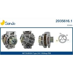 Sando Alternatore 24V 100A Scania Serie 4 2000 2035616.1 per ripristinare il corretto funzionamento del componente