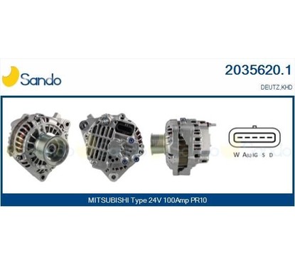 Sando Alternatore 24V 100A Volvo/Renault Truck 2035620.1 per ripristinare il corretto funzionamento del componente