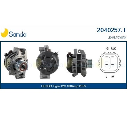 Sando Alternatore 12V 100A Toyota Avensis/Corolla 2.0/2. 2040257.1