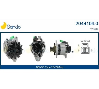 Sando Alternatore 12V 60A Toyota Land Cruiser 1984-90 2044104.0