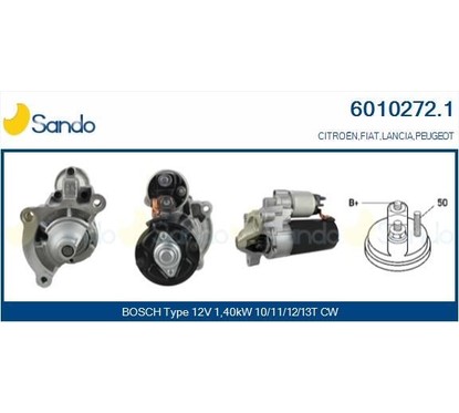 Sando Motorino Avviamento 12V 1,4Kw (12 Denti) Citroen/F 6010272.1