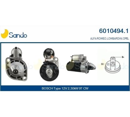 Sando Motorino Avviamento 12V Lombardini 6010494.1