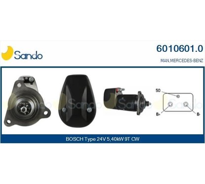 Sando Motorino Avviamento 24V (9D) Mercedes Truks 6010601.0