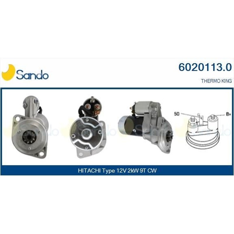 Sando Motorino Avviamento 12V (9D) Thermo King Hitachi V 6020113.0