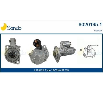 Sando Motorino Avviamento 12V (9D) Yanmar 6020195.1