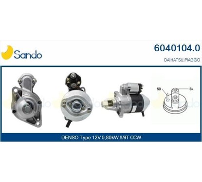 Sando Motorino Avviamento 12V Daihatsu/Piaggio 6040104.0