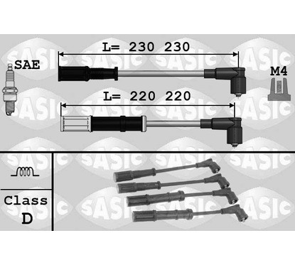 SASIC Kit cavi accensione 9286045 per ripristinare il corretto funzionamento del componente