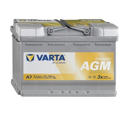 Batteria Varta A7 (ex E39) Start-Stop Plus 70Ah AGM 760A